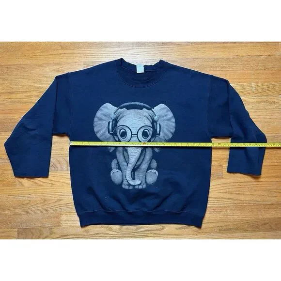 Elephant Heavy Blend Sweater Headphones Glasses - Picture 10 of 10